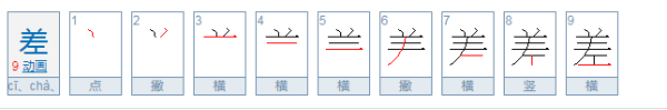 差的四个读音组词