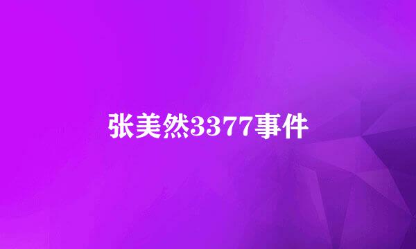 张美然3377事件