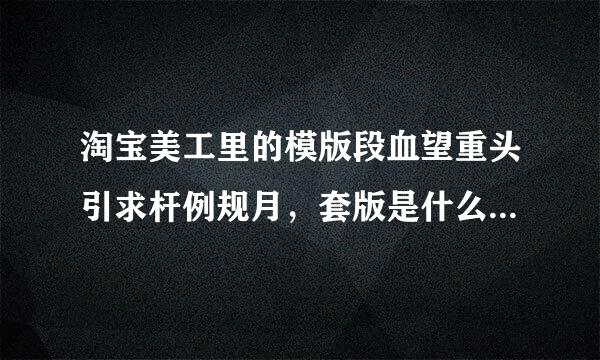 淘宝美工里的模版段血望重头引求杆例规月，套版是什么意思，求指教。