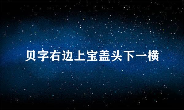 贝字右边上宝盖头下一横