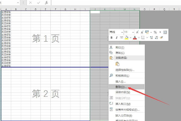 在来自excel 中如何删除空白页？