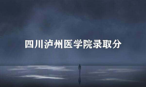 四川泸州医学院录取分