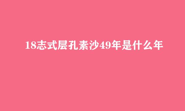 18志式层孔素沙49年是什么年