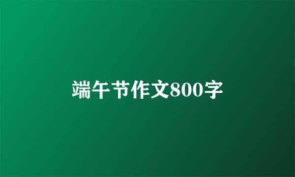 端午节作文800字