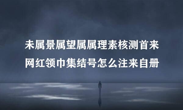 未属景属望属属理素核测首来网红领巾集结号怎么注来自册