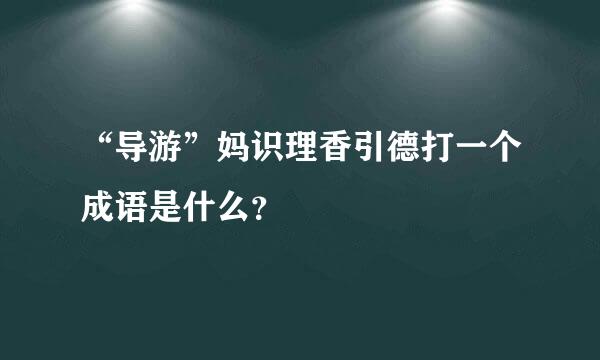 “导游”妈识理香引德打一个成语是什么？