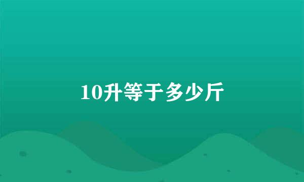 10升等于多少斤