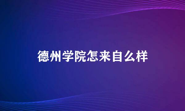 德州学院怎来自么样