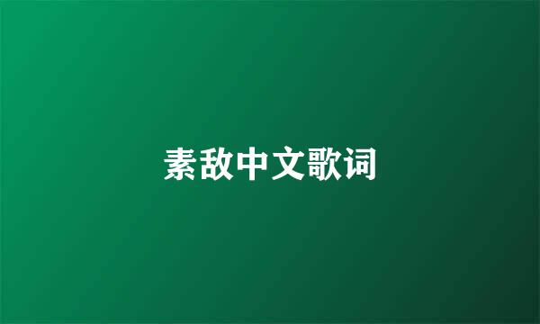 素敌中文歌词