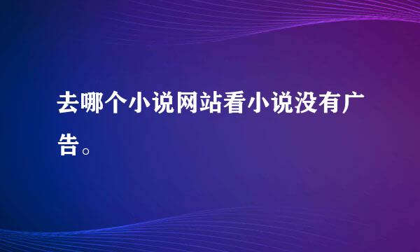 去哪个小说网站看小说没有广告。