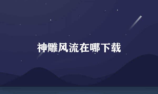 神雕风流在哪下载