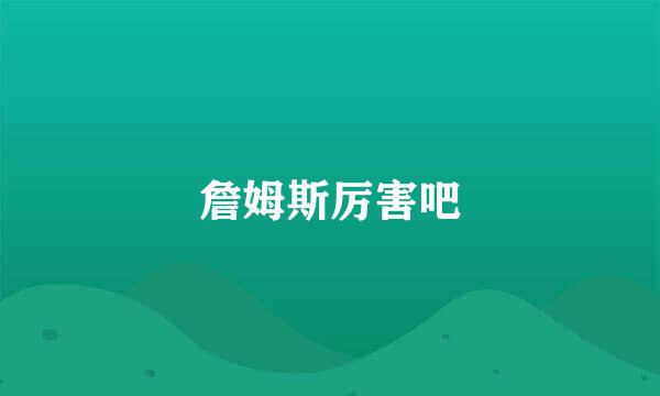 詹姆斯厉害吧