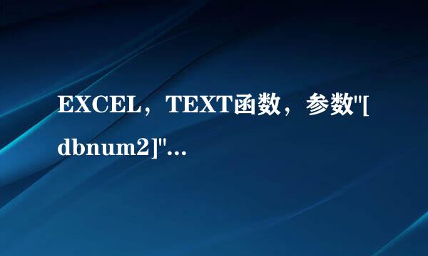 EXCEL，TEXT函数，参数