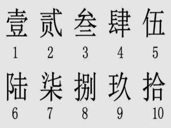 大写数字怎么写?