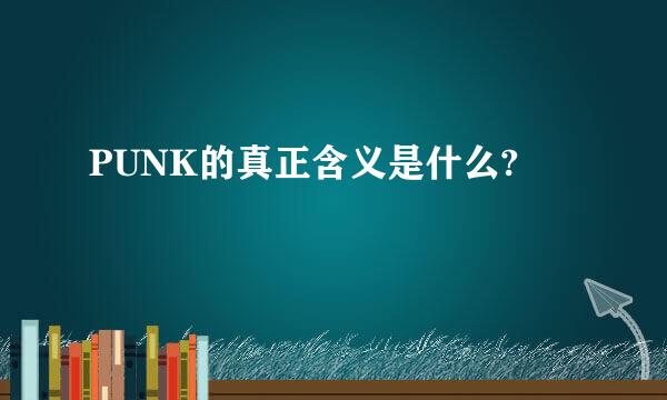 PUNK的真正含义是什么?