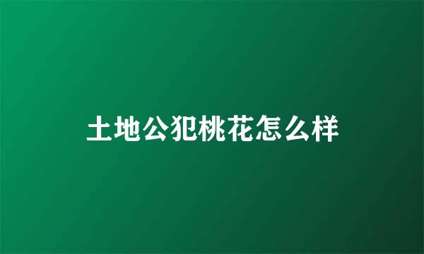 土地公犯桃花怎么样