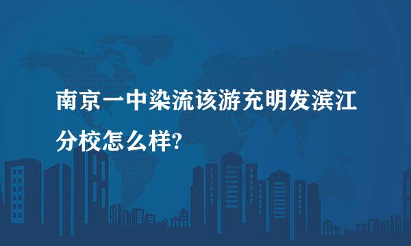 南京一中染流该游充明发滨江分校怎么样?