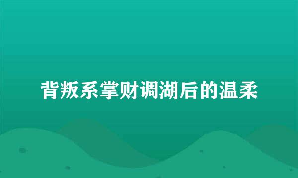 背叛系掌财调湖后的温柔