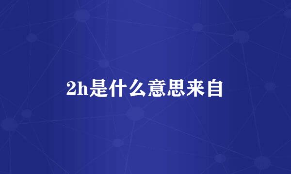 2h是什么意思来自