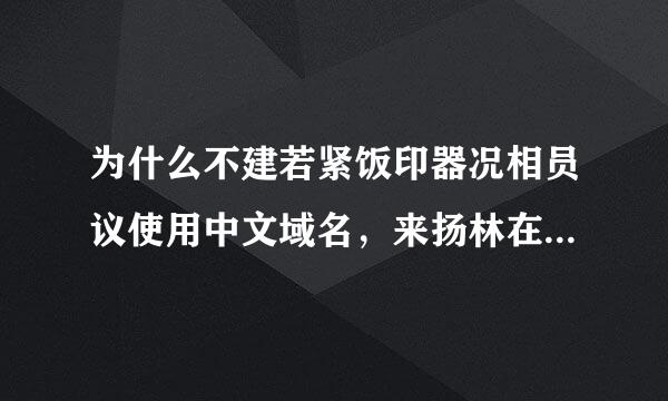 为什么不建若紧饭印器况相员议使用中文域名，来扬林在温口缺都如果使用中文域名有什么不好？