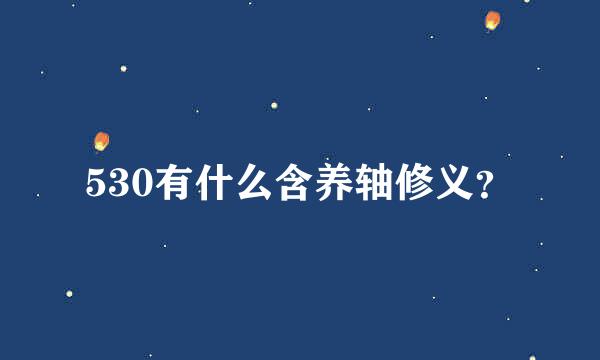 530有什么含养轴修义？