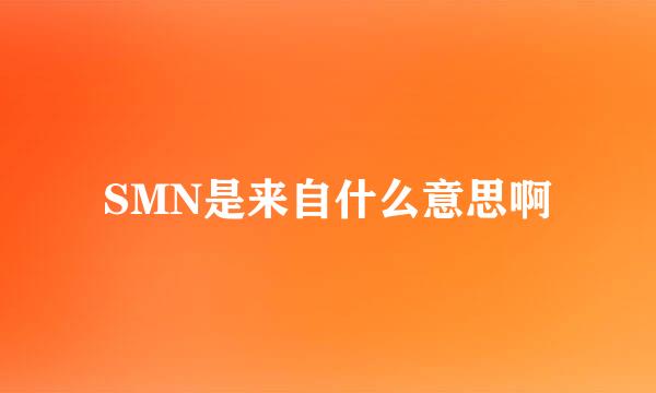 SMN是来自什么意思啊