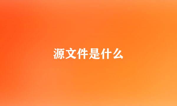 源文件是什么