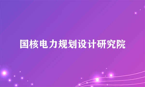 国核电力规划设计研究院