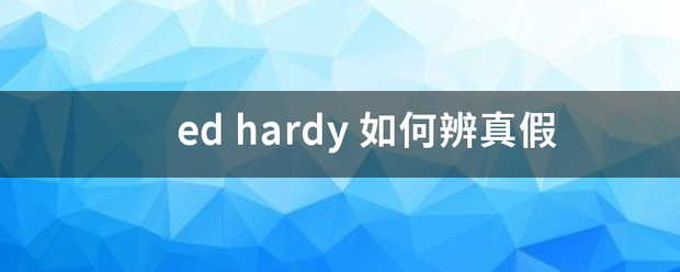 ed hardy来自