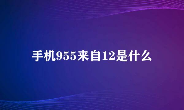 手机955来自12是什么