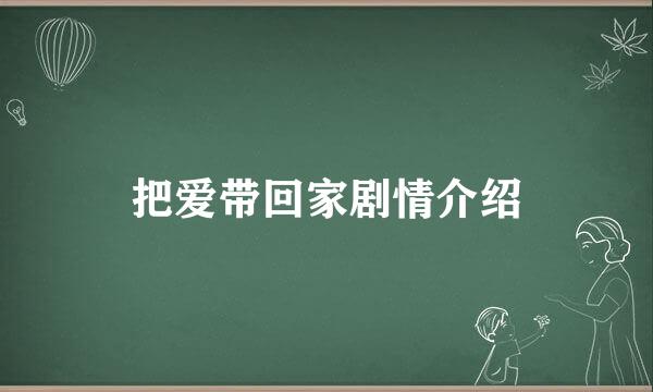 把爱带回家剧情介绍