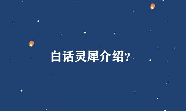 白话灵犀介绍？