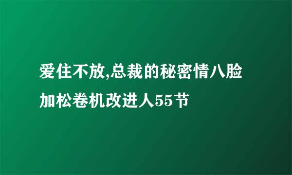 爱住不放,总裁的秘密情八脸加松卷机改进人55节