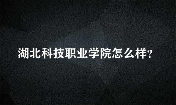 湖北科技职业学院怎么样？