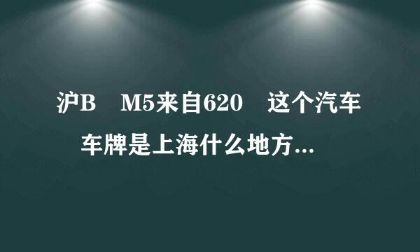 沪B•M5来自620 这个汽车 车牌是上海什么地方的？360问答？