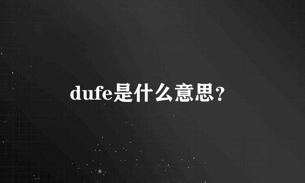 dufe是什么意思？