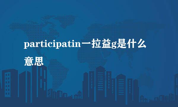 participatin一拉益g是什么意思