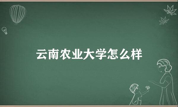 云南农业大学怎么样