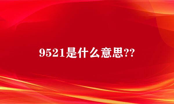 9521是什么意思??