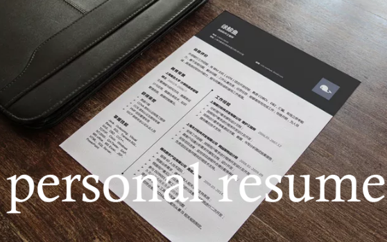 personal resume是什么意思