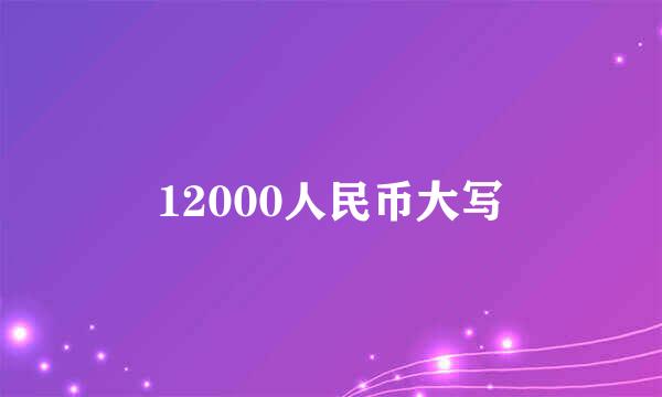 12000人民币大写