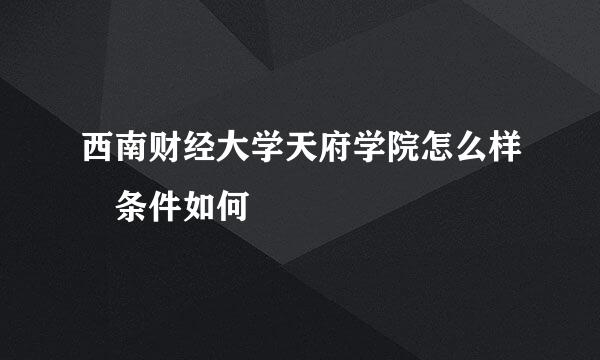 西南财经大学天府学院怎么样 条件如何