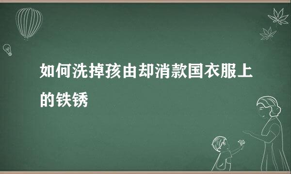 如何洗掉孩由却消款国衣服上的铁锈