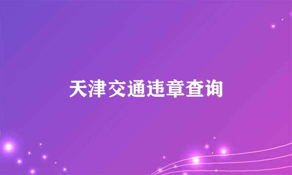 天津交通违章查询