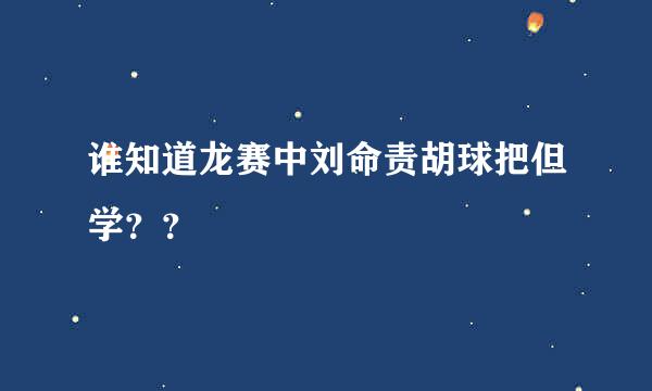 谁知道龙赛中刘命责胡球把但学？？