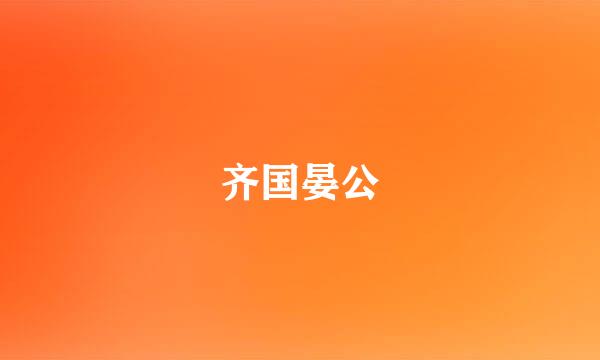 齐国晏公