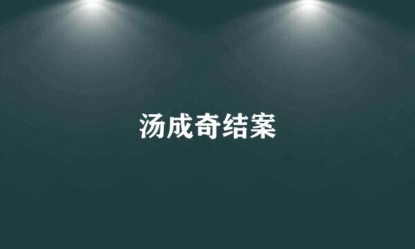 汤成奇结案