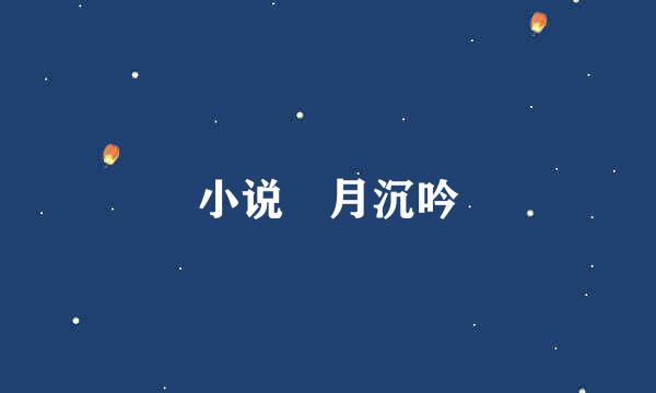 小说 月沉吟