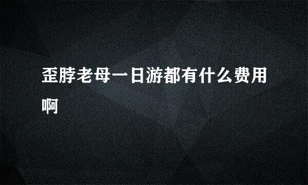 歪脖老母一日游都有什么费用啊