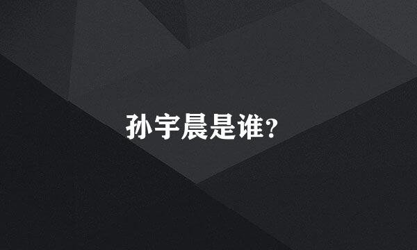 孙宇晨是谁？